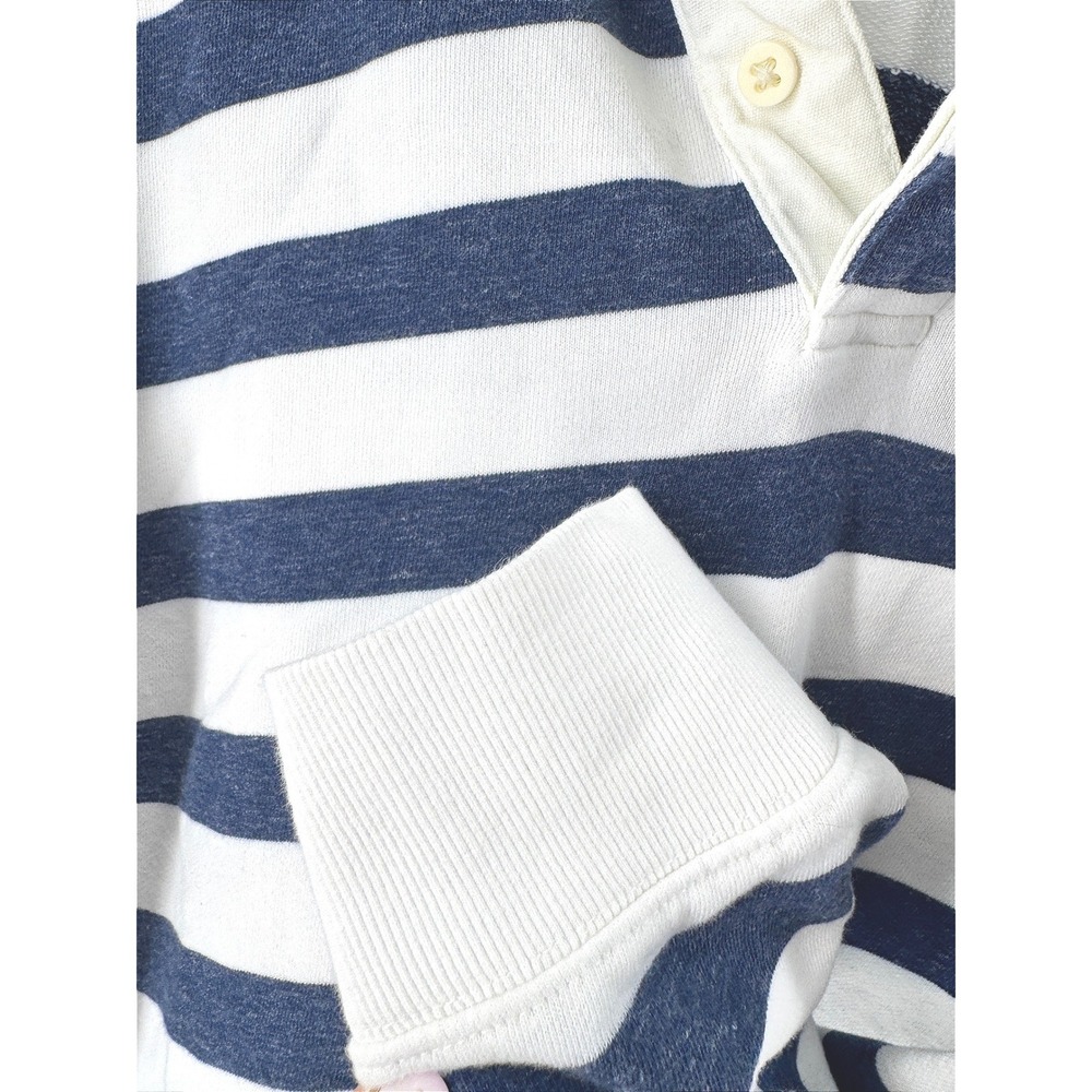 Vineyard Vines Rugby Pullover Mens XXL Blue White Striped Coastal Sweatshirt - Picture 10 of 11